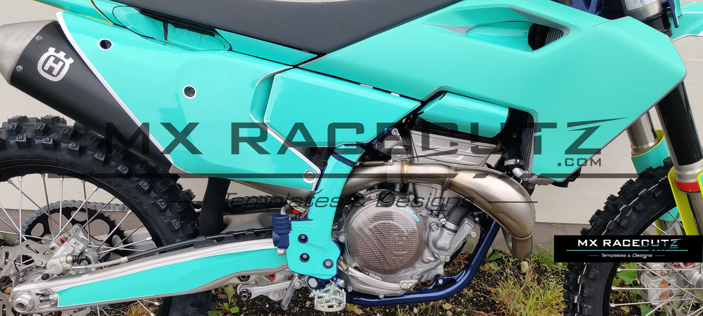 HUSQVARNA FC+TC 2023-2026 & FE+TE 2024-2026 - FRAME GUARDS TEMPLATE