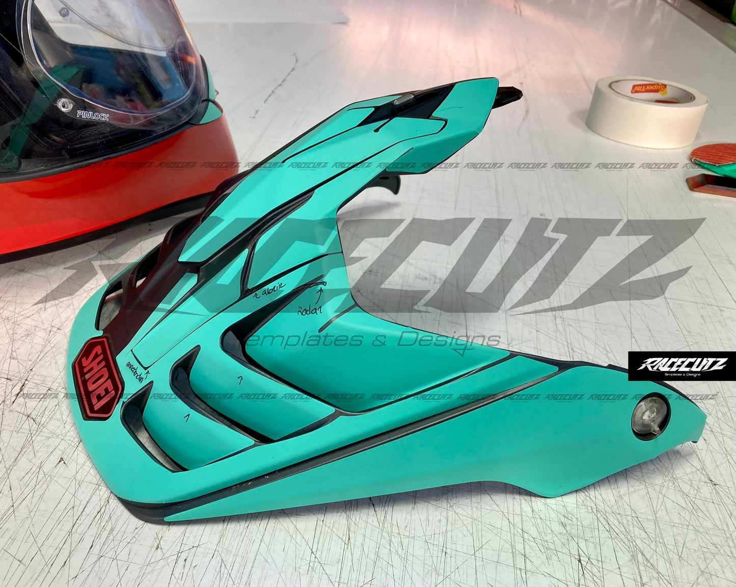 SHOEI HORNET ADV - SIZE XLARGE & XXLARGE TEMPLATE