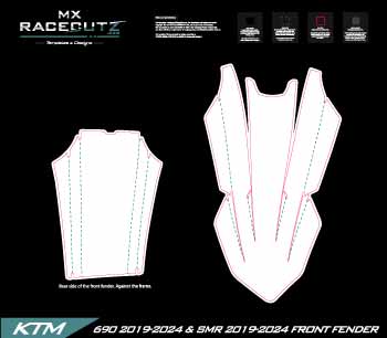 KTM 690 2019-2026 & SMR 2019-2026 FRONT FENDER TEMPLATE