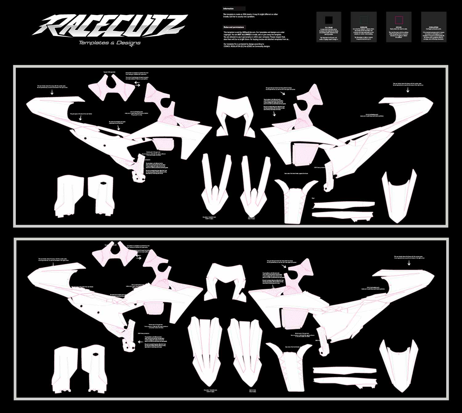 KTM EXC & XC-W & XW-F & XCF-W 2024-2025 TEMPLATE – RaceCutz