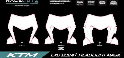 KTM EXC 2024-2026 HEADLIGHT MASK TEMPLATE