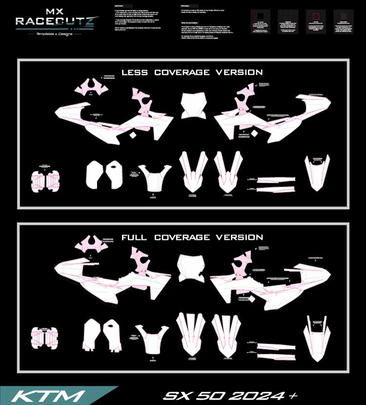 KTM SX 50 2024-2025 & SX-E3 + SX-E5 2025-2026 TEMPLATE