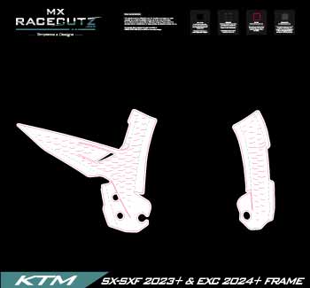 KTM SX-SXF 2023-2026 & EXC 2024-2026 - FRAME GUARDS TEMPLATE
