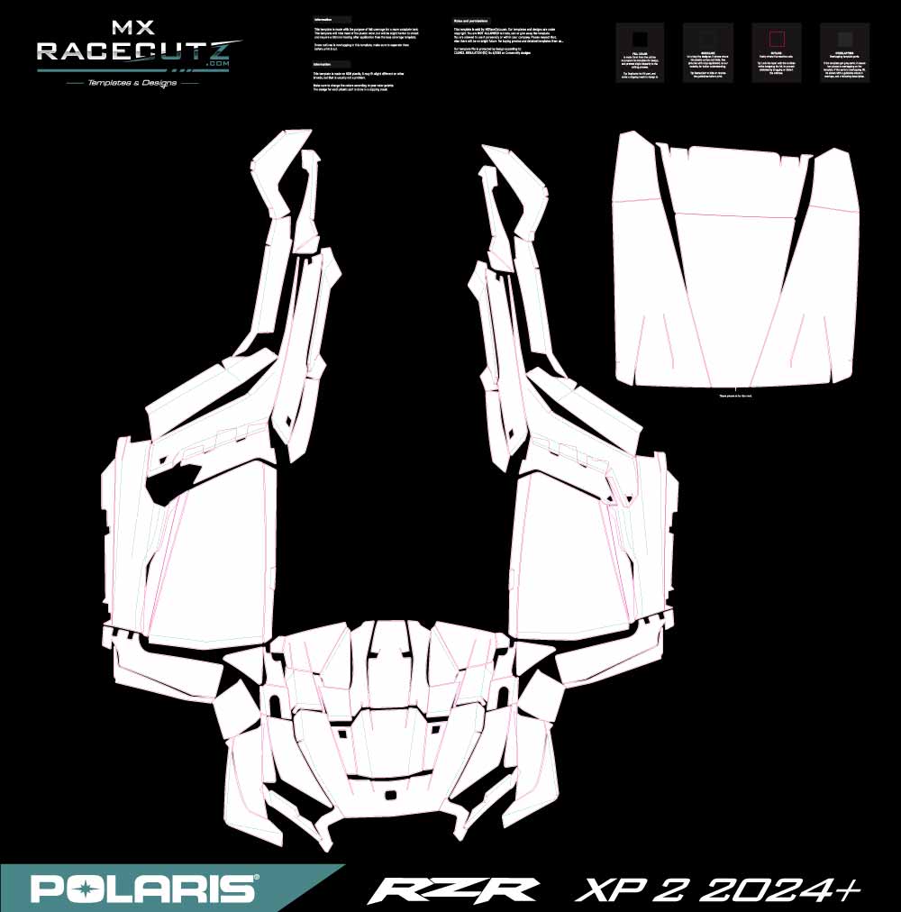 POLARIS RZR 1000 XP 2024-2025 - 2 SEATER TEMPLATE