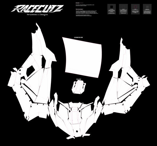 POLARIS RZR PRO XP 2020-2024 & PRO R + TURBO R 2022-2023 - 2 SEATER TEMPLATE