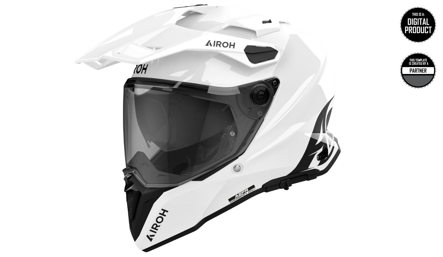 AIROH COMMANDER 2 - SIZE MEDIUM & LARGE TEMPLATE