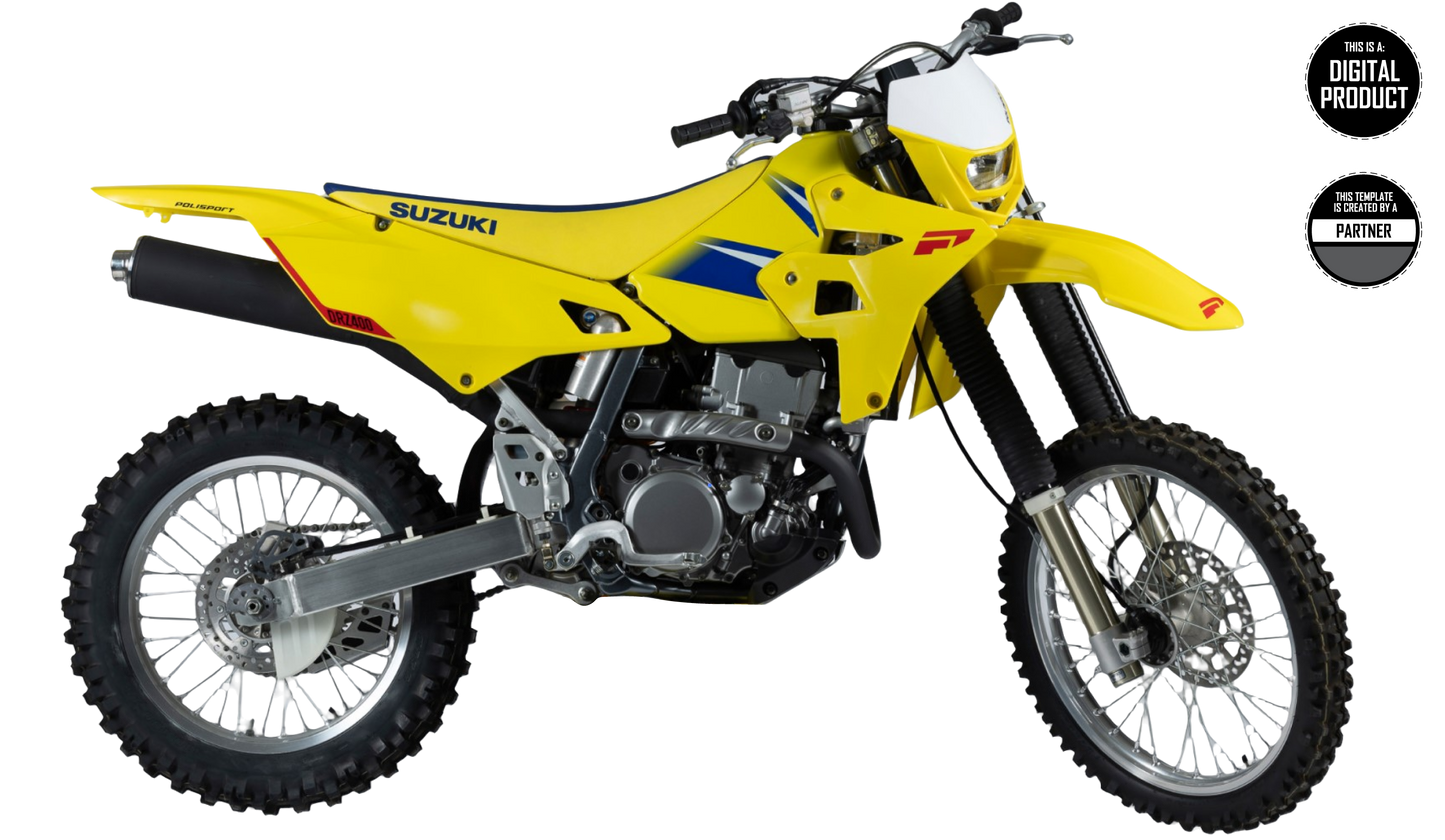 SUZUKI DRZ 400 2000-2024 POLISPORT RESTYLE TEMPLATE