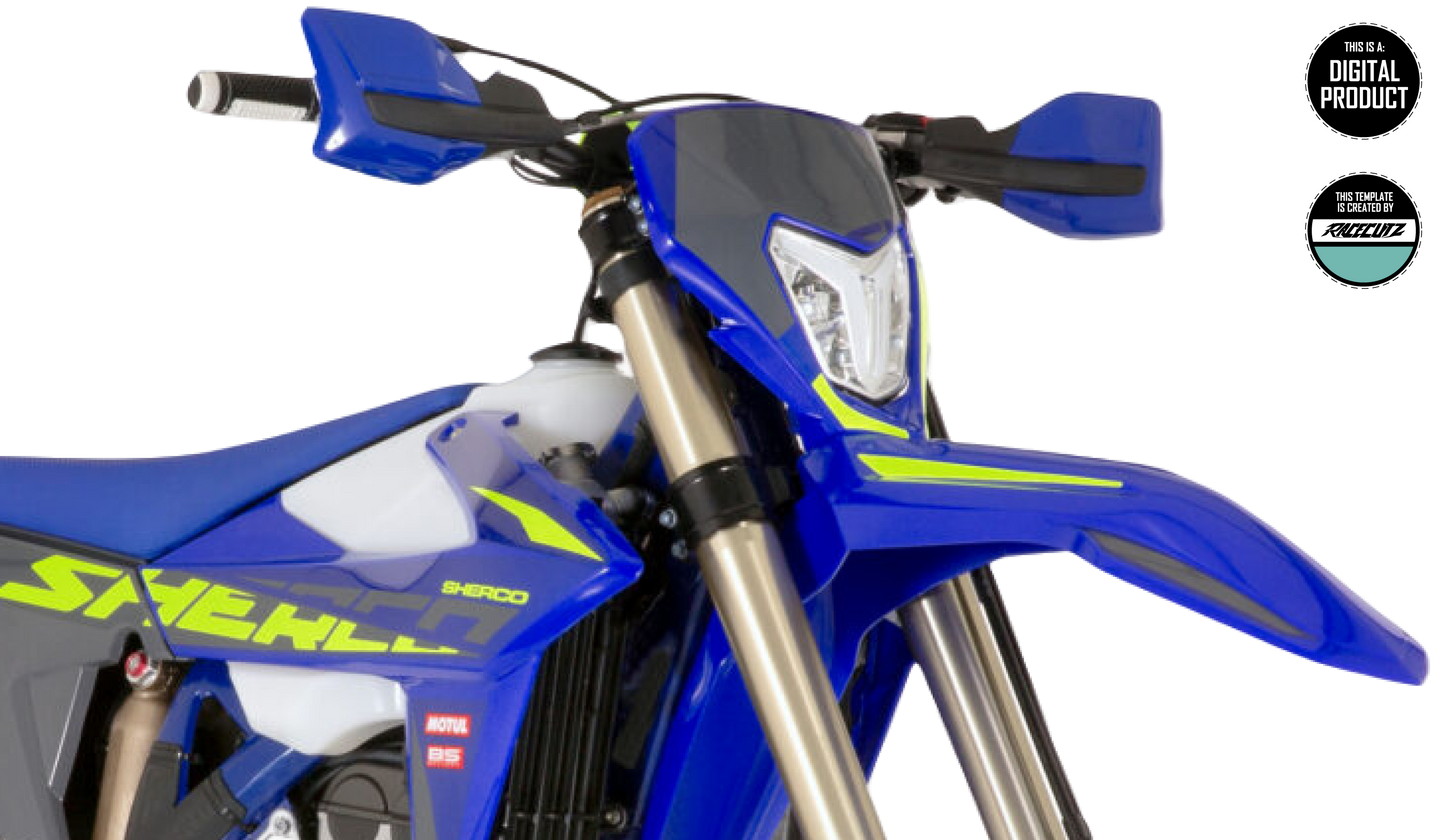 SHERCO SE & SEF 2024-2026 HEADLIGHT MASK TEMPLATE