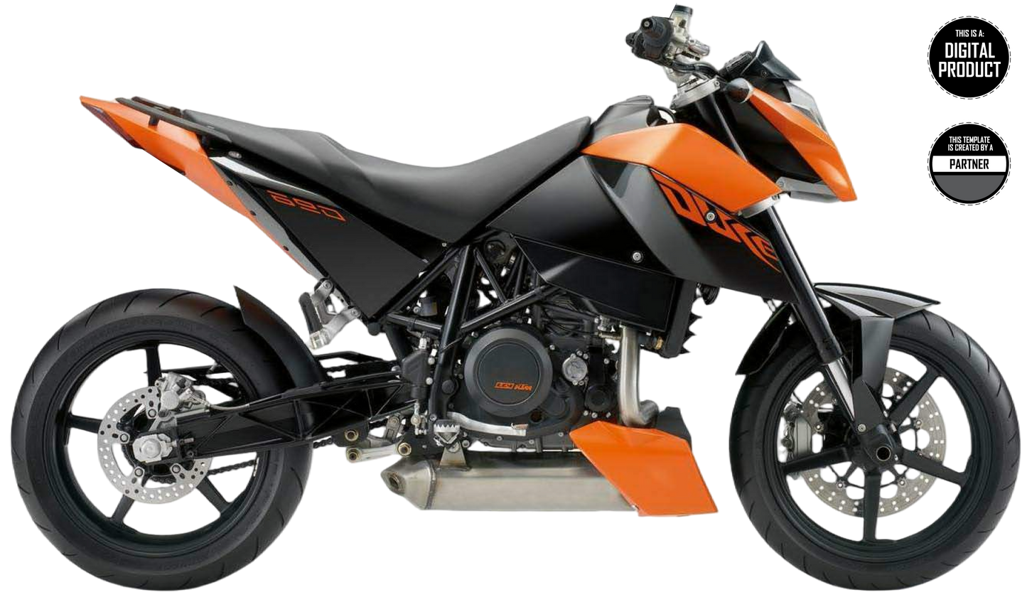 KTM 690 DUKE 2008-2011 TEMPLATE