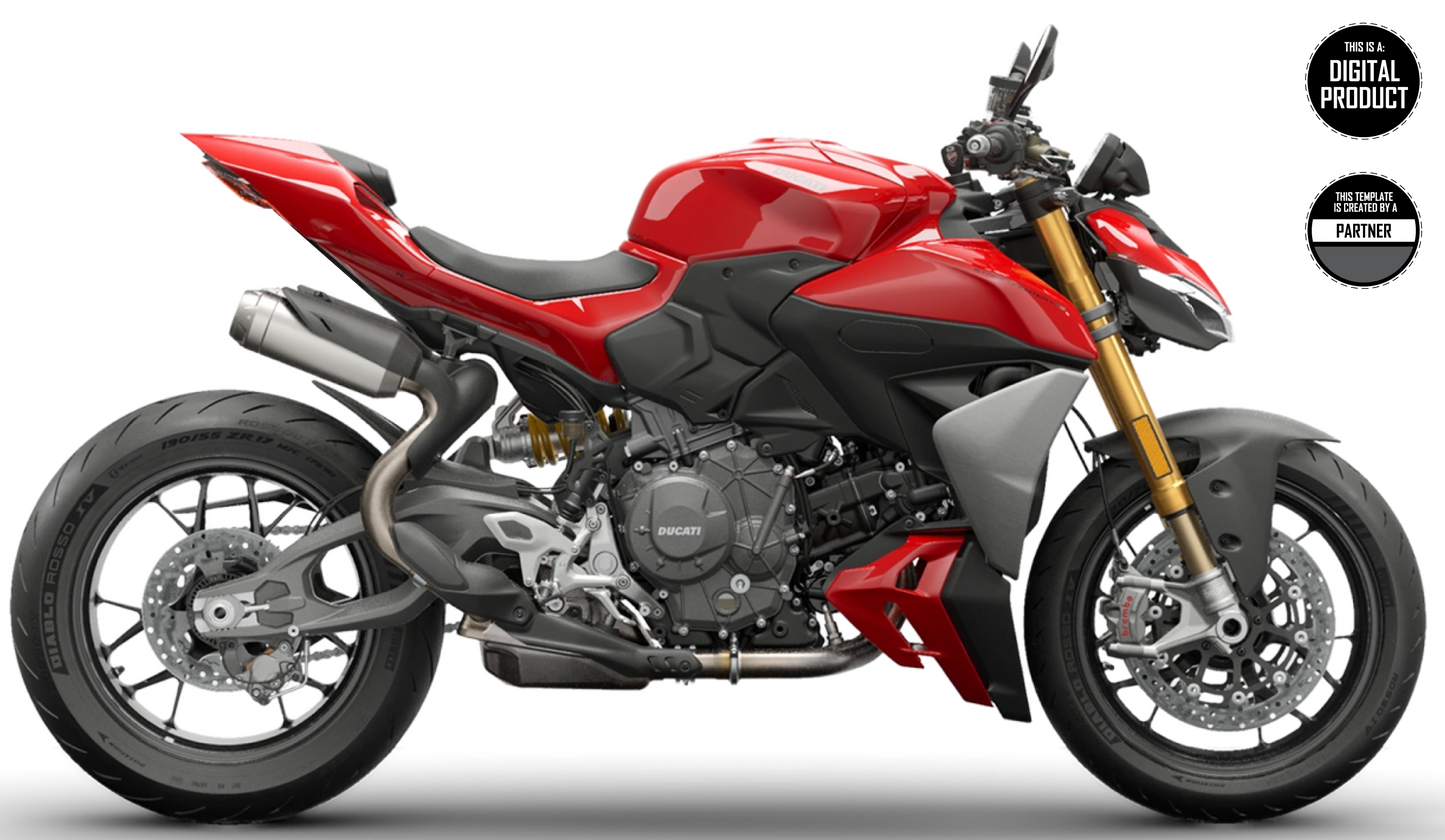 DUCATI STREETFIGHTER 890 V2 & V2S 2025-2026 TEMPLATE