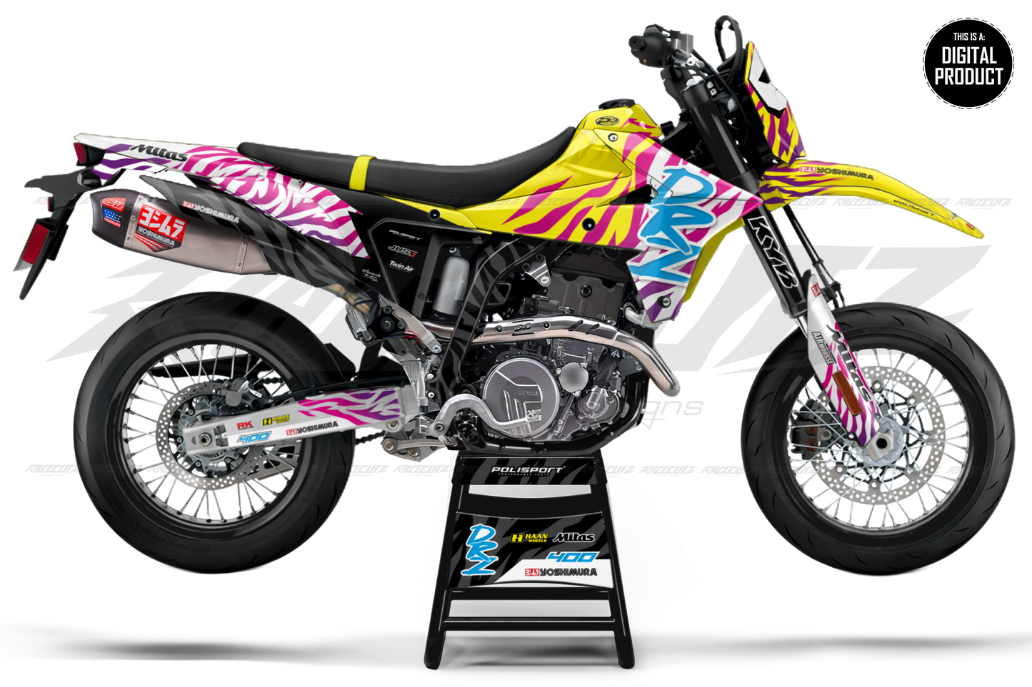 SUZUKI DR-Z4S & SM 2025 - 4 VIEW MOCKUP