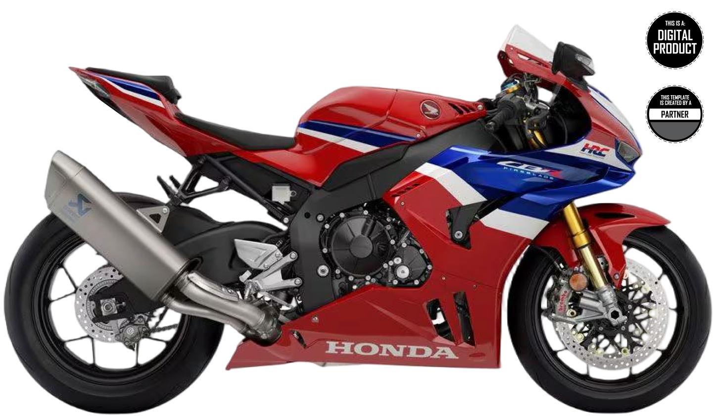 HONDA CBR 1000 RR R 2024-2026 - BLINDER RACING FAIRINGS TEMPLATE