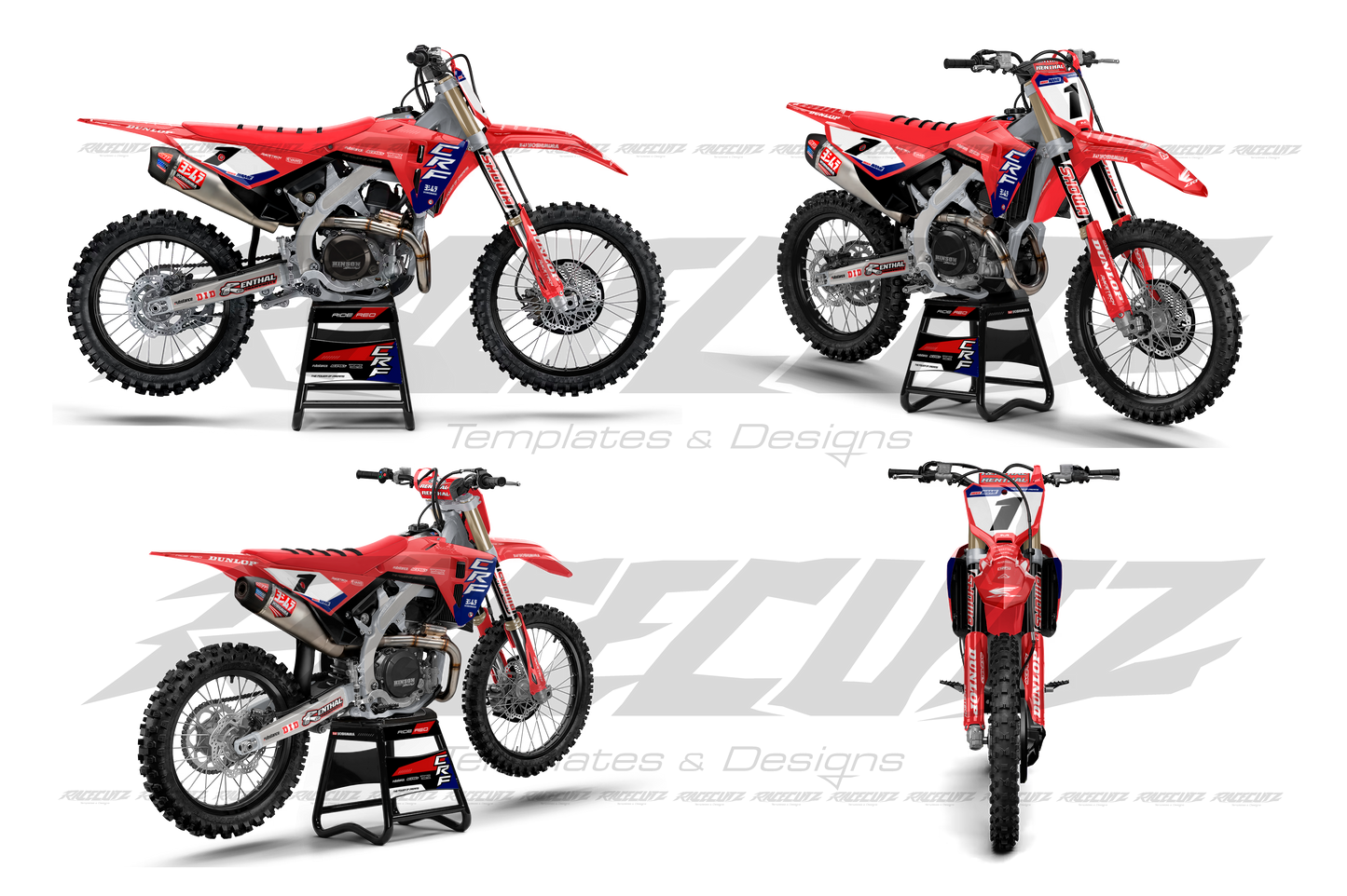 HONDA CRF 250 & 450 2025-2026 - 4 VIEW MOCKUP