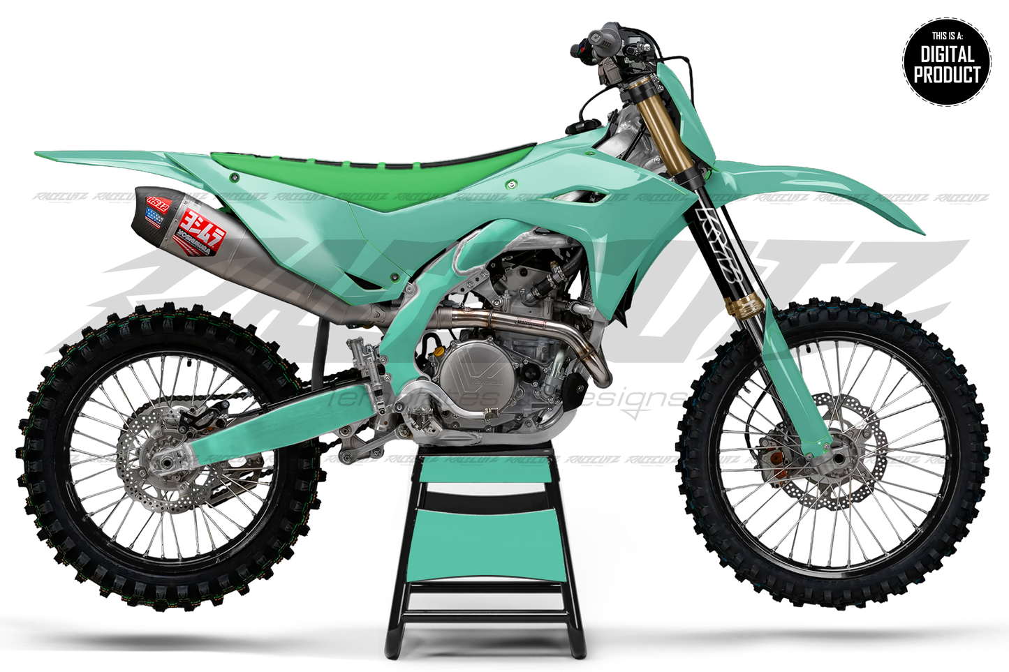 KAWASAKI KX 450 2024-2026 & KX 250 2025-2026 - 4 VIEW MOCKUP