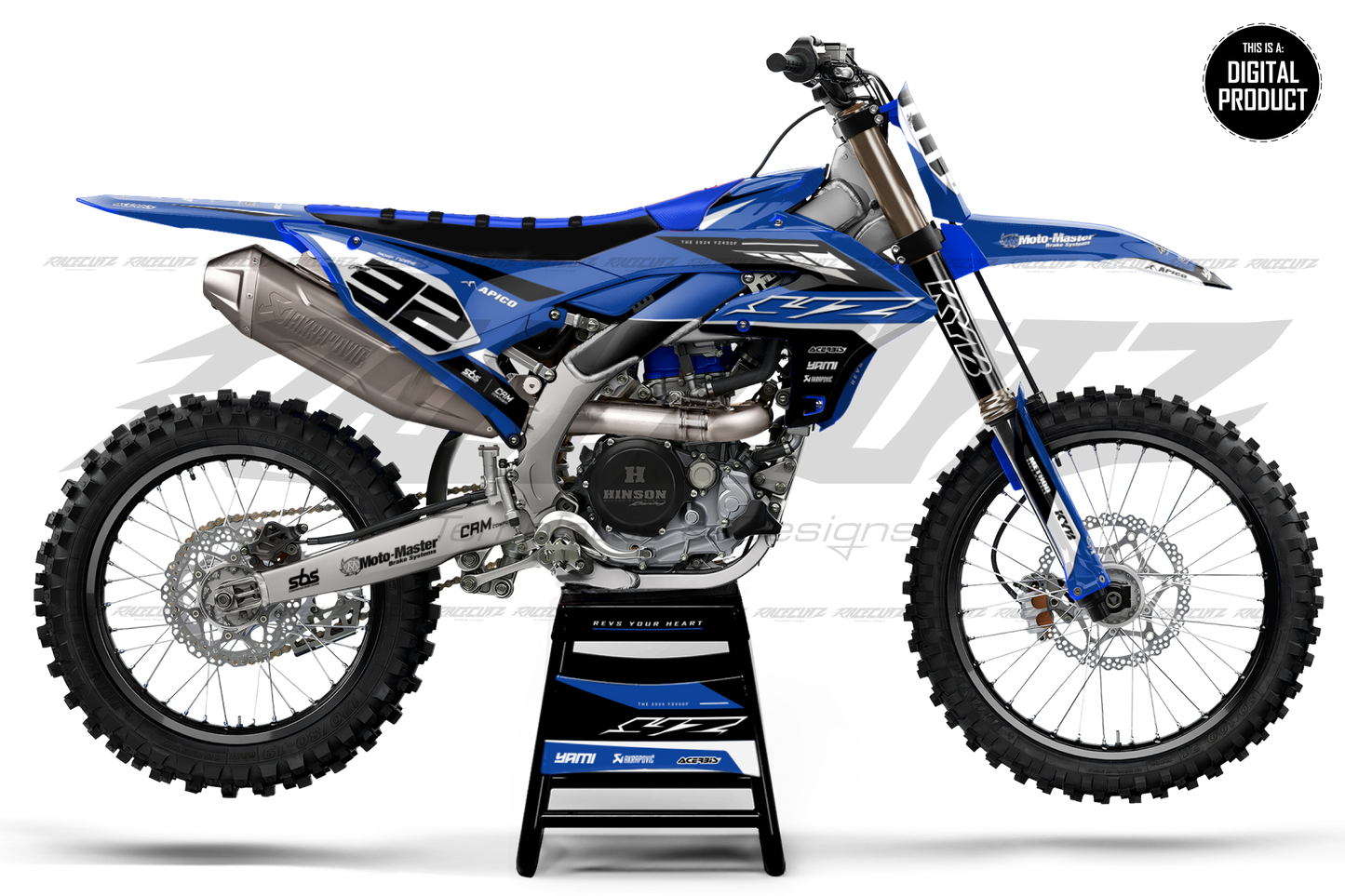 YAMAHA YZ450F 2026 - 4 VIEW MOCKUP