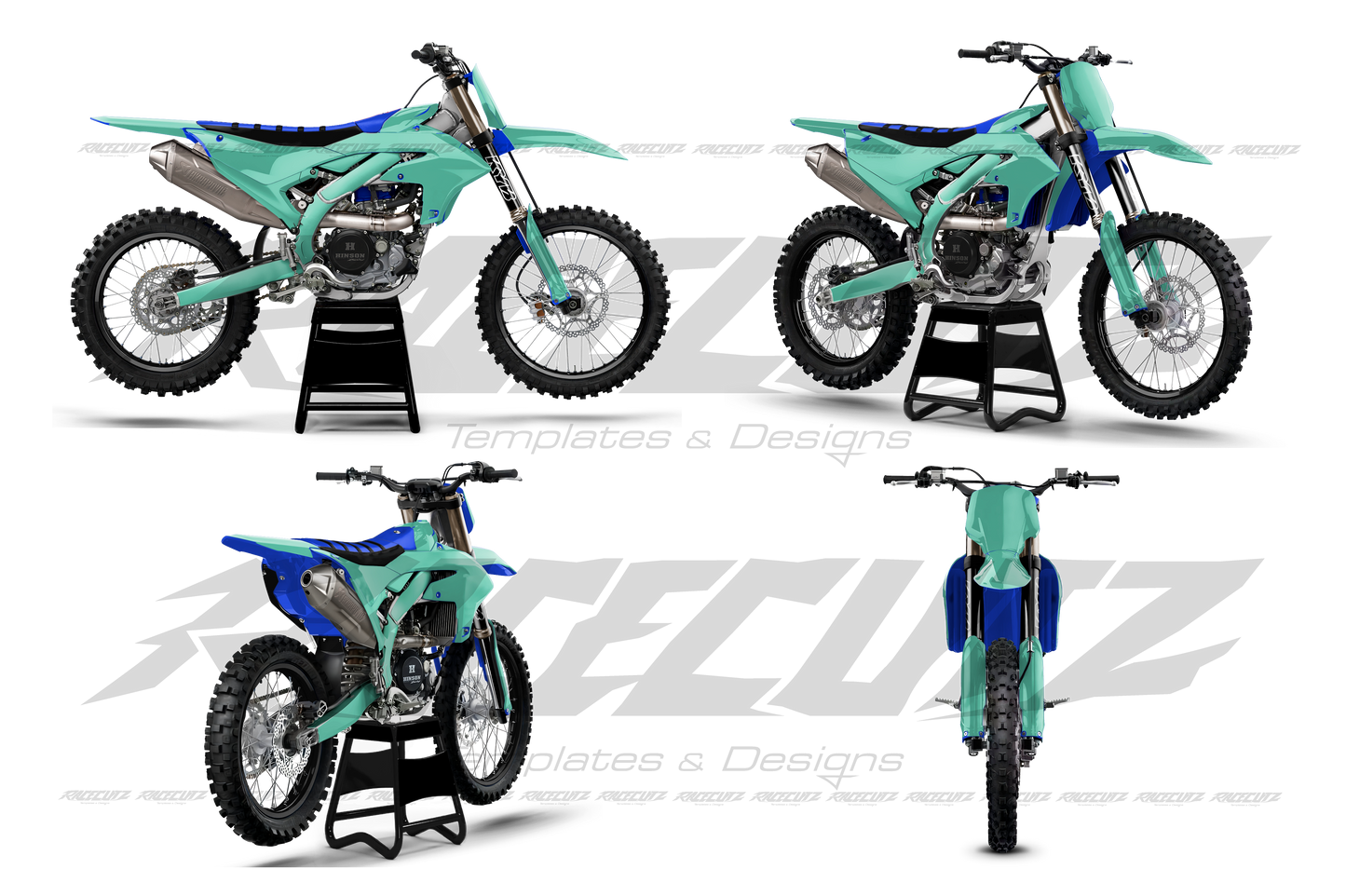YAMAHA YZ450F 2026 - 4 VIEW MOCKUP