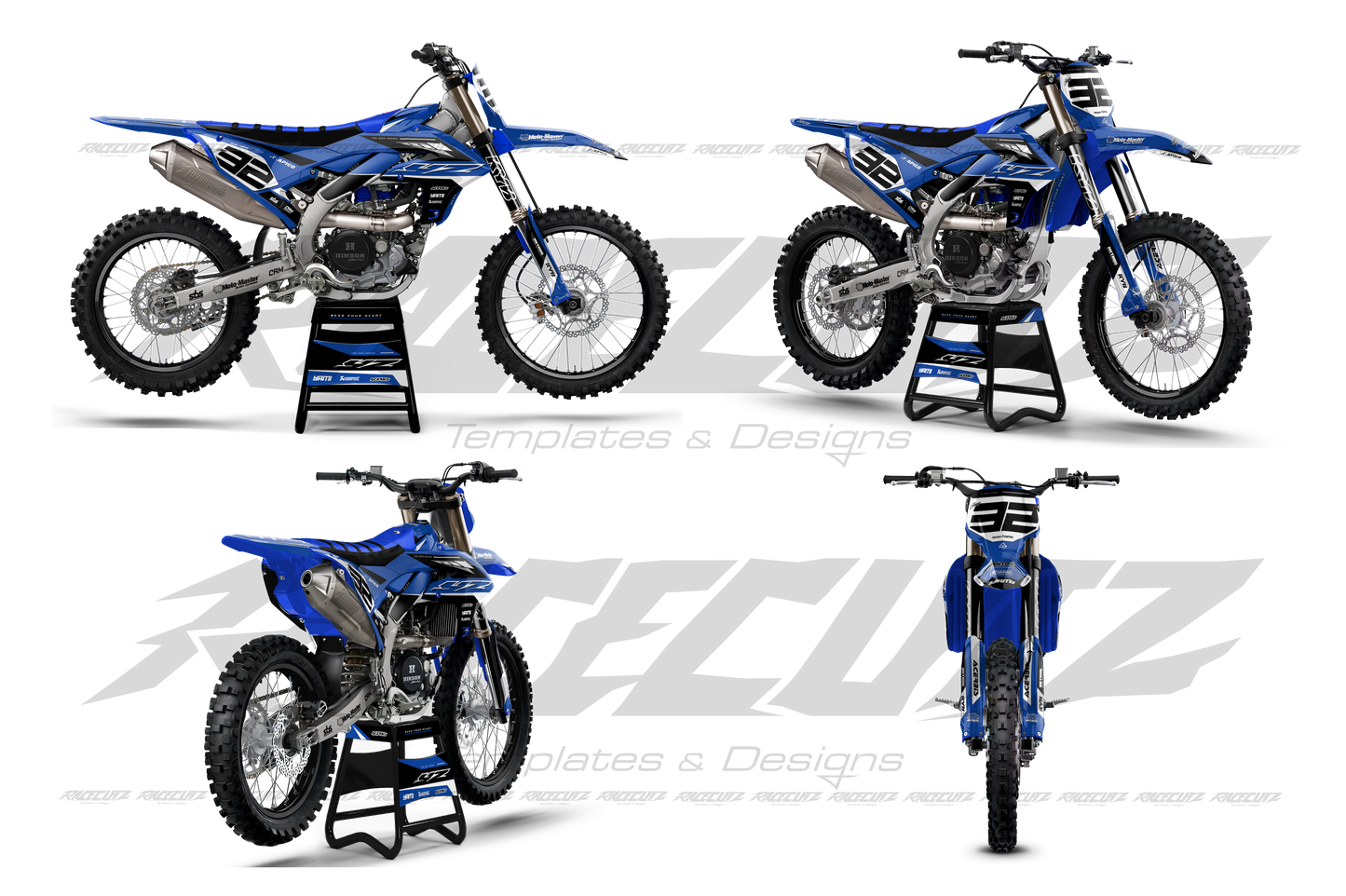 YAMAHA YZ450F 2026 - 4 VIEW MOCKUP