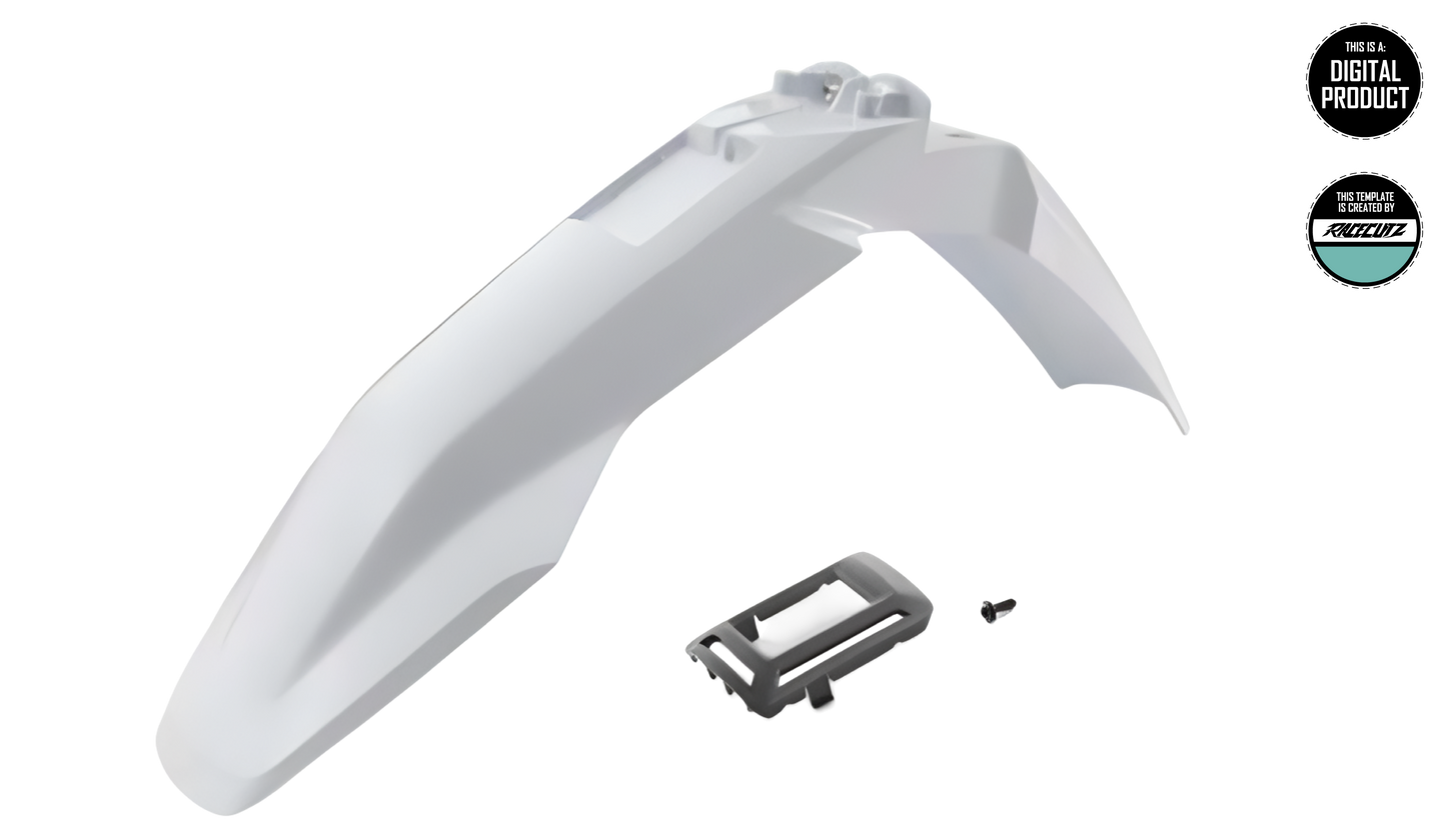 HUSQVARNA 2023-2026 FRONT FENDER WITH CONNECTIVITY UNIT GPS TEMPLATE