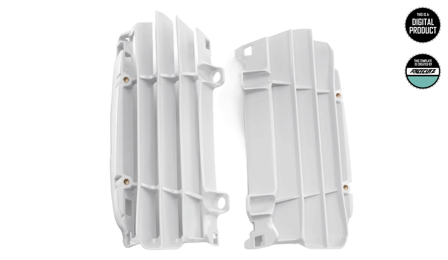 GASGAS MC+EC 2024-2026 & KTM SX-SXF 2023-2026 & EXC 2024-2026 & HUSQVARNA TC-FC 2023+ & TE+FE 2024-2026 - RADIATOR GUARDS TEMPLATE
