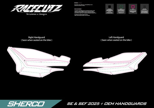 SHERCO SE & SEF 2025-2026 OEM HANDGUARDS TEMPLATE
