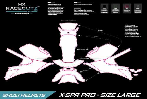 SHOEI X-SPR PRO / X-FIFTEEN- SIZE LARGE TEMPLATE