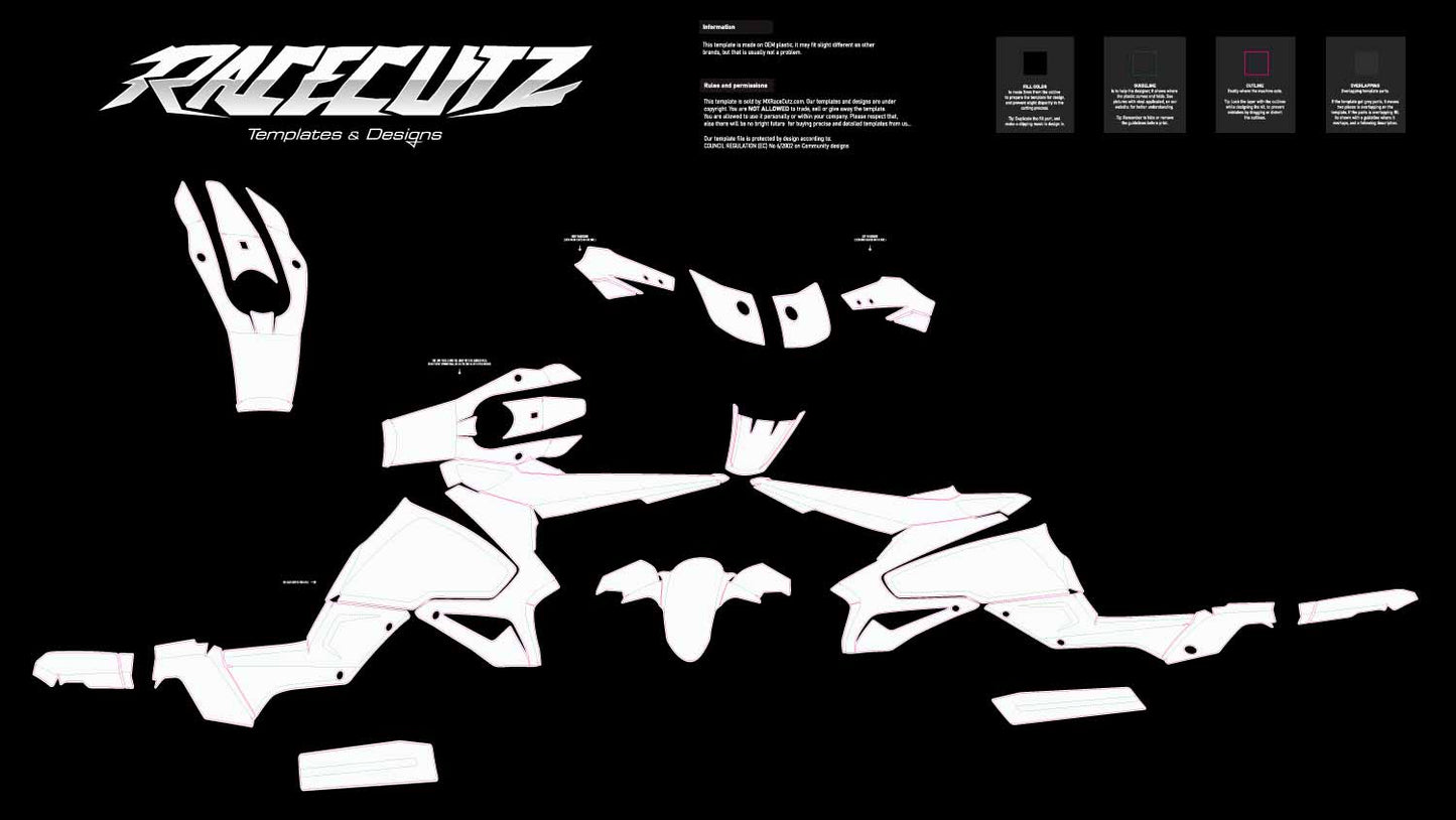 SUZUKI V-STORM DL 1050 DE & RE 2020-2026 TEMPLATE