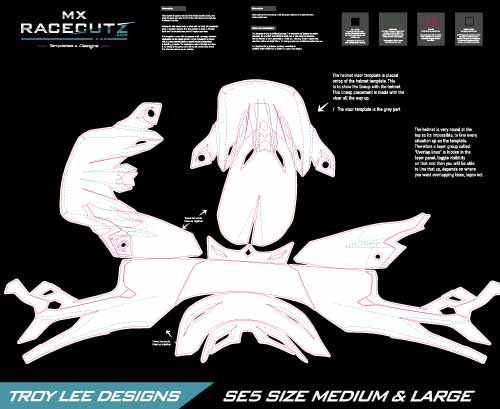 TROY LEE DESIGNS SE5 - SIZE MEDIUM & LARGE TEMPLATE