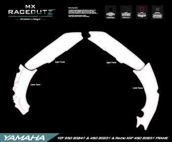 YAMAHA YZF 250 2024-2026 & 450 2023-2026 & FANTIC XXF 250 250-2026 & XXF 450 2023-2026 FRAME TEMPLATE