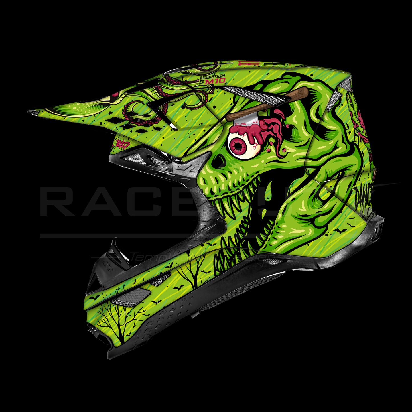 ALPINESTARS SM8+10 - BRAIN DEAD GREEN DESIGN MEDIUM
