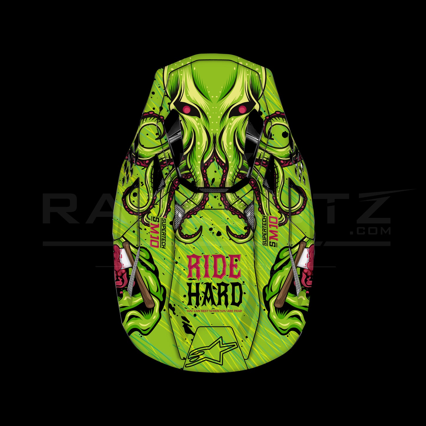 ALPINESTARS SM8+10 - BRAIN DEAD GREEN DESIGN MEDIUM