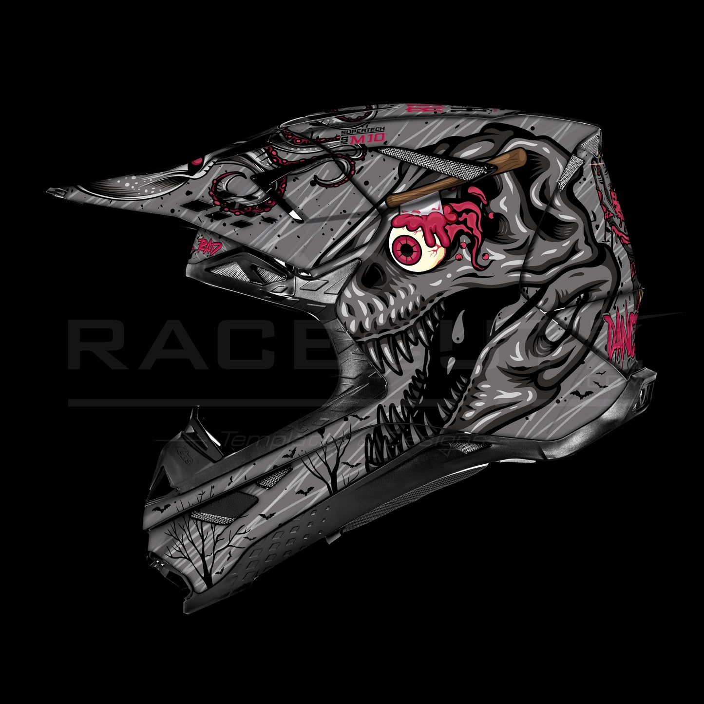 ALPINESTARS SM8+10 - BRAIN DEAD GREY DESIGN - SIZE MEDIUM