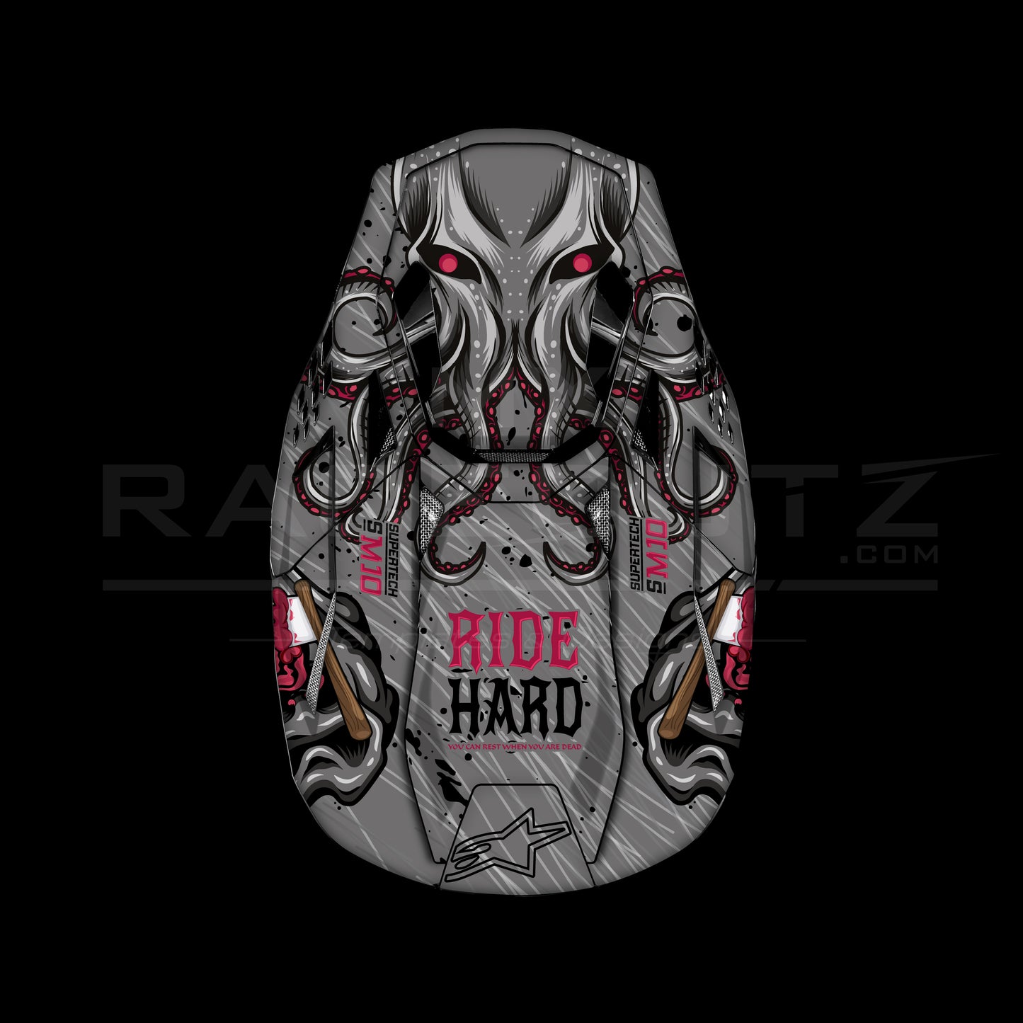ALPINESTARS SM8+10 - BRAIN DEAD GREY DESIGN - SIZE MEDIUM