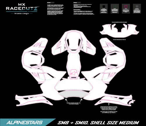 ALPINESTARS SM8 + SM10 - SIZE MEDIUM TEMPLATE