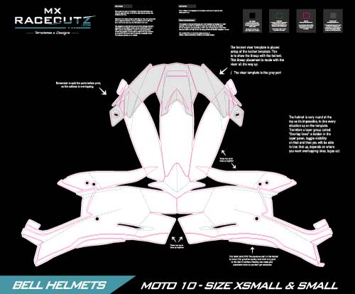 bell helmet design template BELL MOTO 10