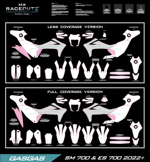 GASGAS SM700 & ES700 2022-2026 TEMPLATE