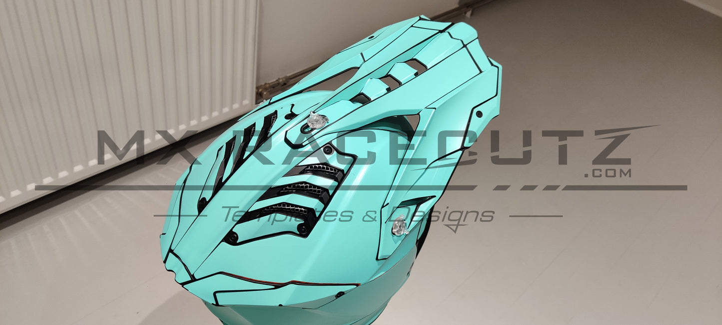 AIROH AVIATOR 3 - SIZE XSMALL & SMALL TEMPLATE