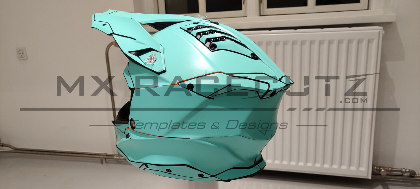 AIROH AVIATOR 3 - SIZE XSMALL & SMALL TEMPLATE