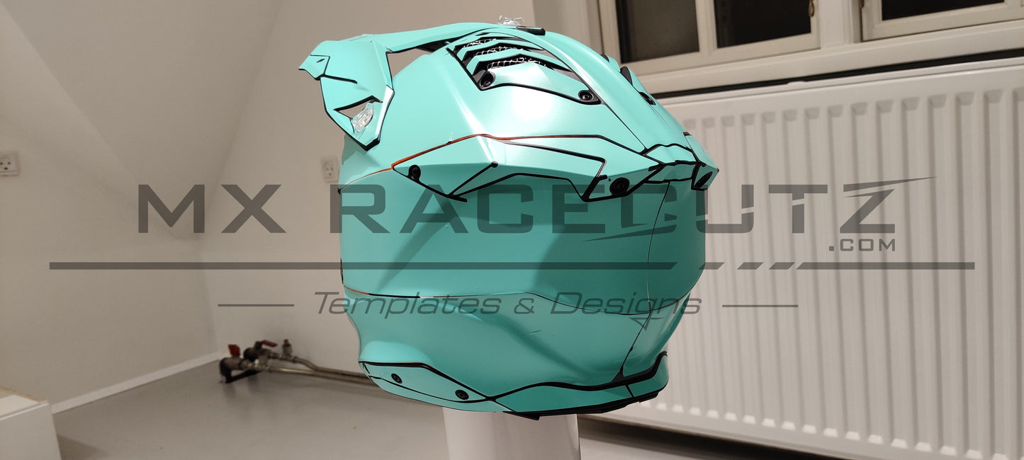 AIROH AVIATOR 3 - SIZE XSMALL & SMALL TEMPLATE