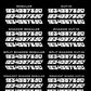 RACING NUMBER PACK 6