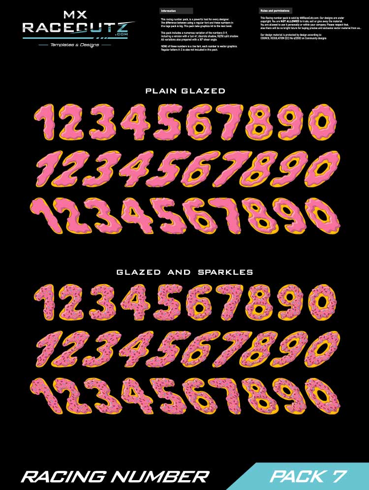 RACING NUMBER PACK 7